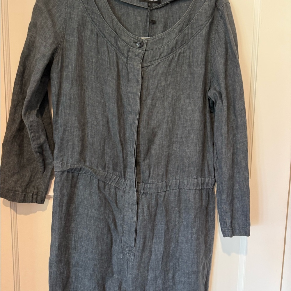 A.P.C. Charcoal Long Sleeve Jumpsuit
